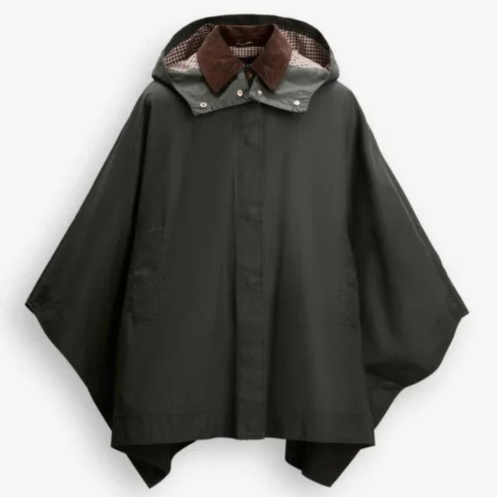 Zara Waxed Cape with Corduroy Collar ZW Collection
